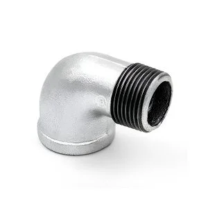 codo mixto x 90° fierro galvanizado rosc.