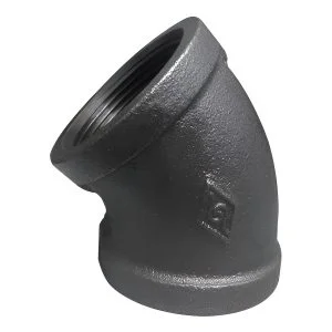codo x 45° fierro negro rosc.