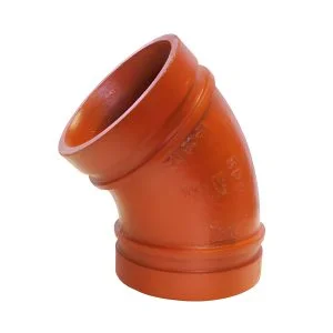 codo x 45° ranurado 300 psi ul/fm jtpr